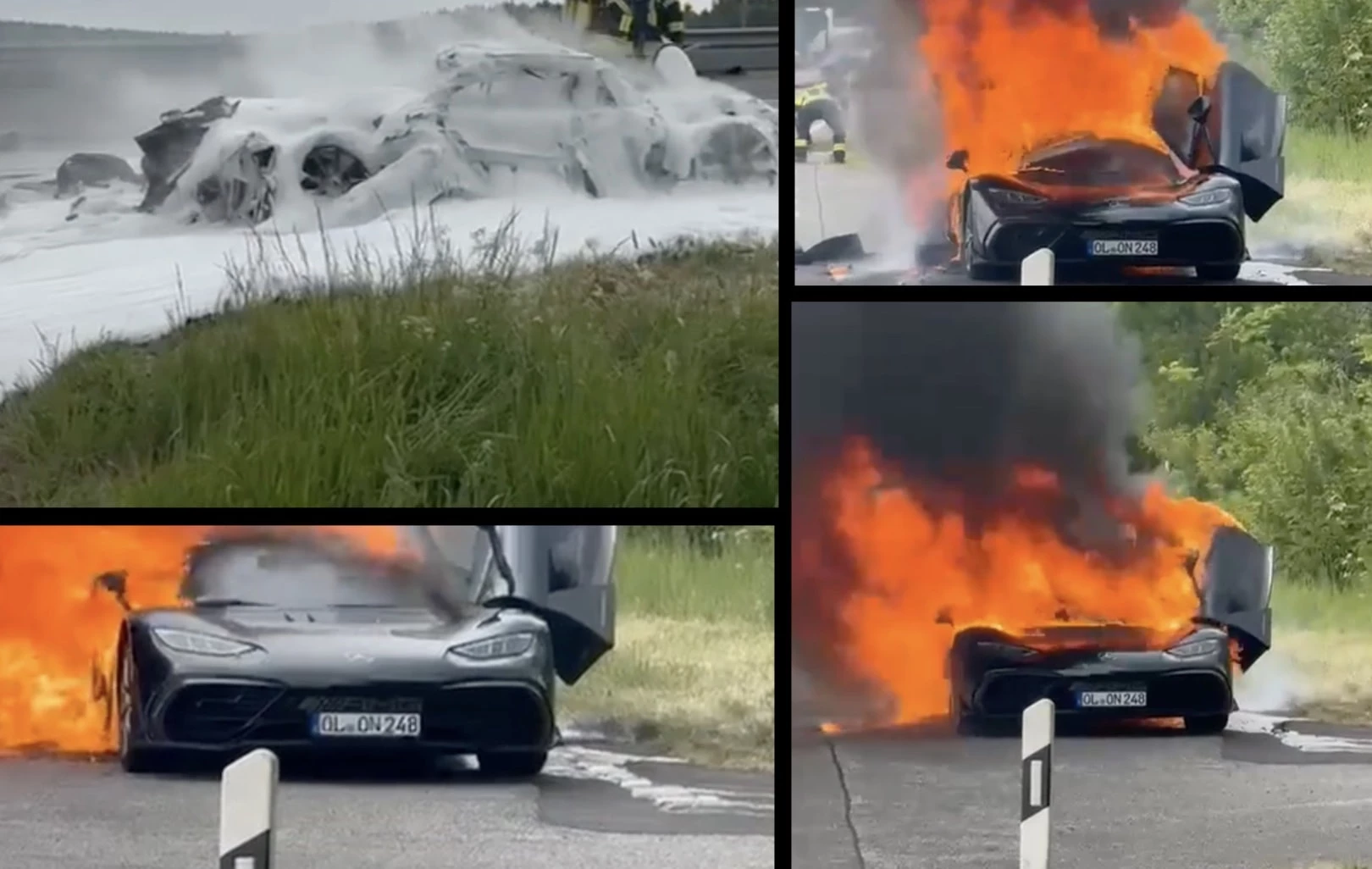 Supercar za 3,3 miliona euro zniszczony przez ogień